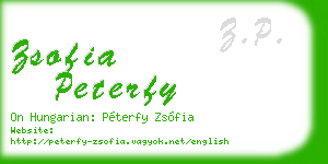 zsofia peterfy business card